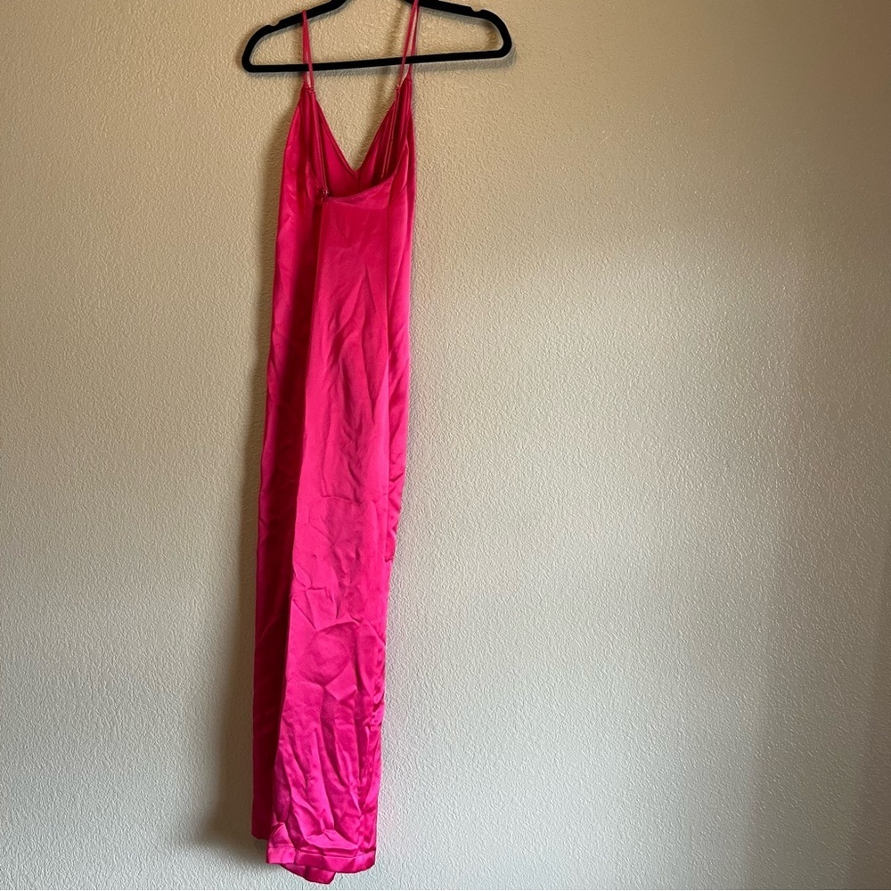 Victoria Secret V Neck Silky Cross Spaghetti Strap Jumpsuit, Womens Size M - Picture 9 of 10